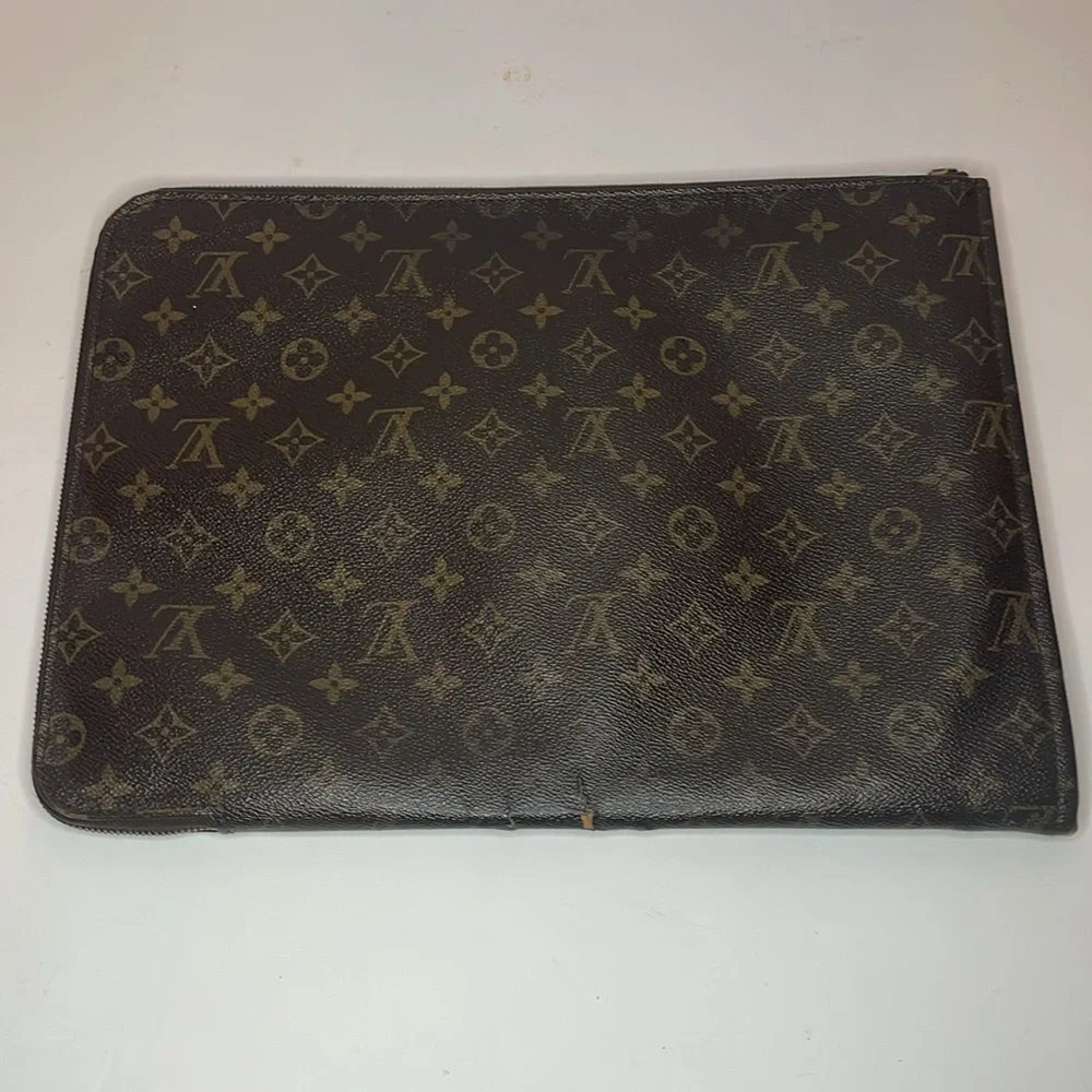 Louis Vuitton Pouch Document Holder 1988 Louis Vuitton Clutch LV Monogram Bag